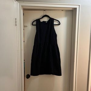 Navy polka dot dress